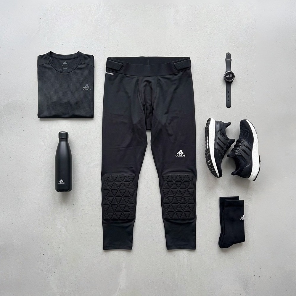 Adidas Men's 3/4 Padded Knee Compression Tights Black 2XLT GL0658 Basketball NWT